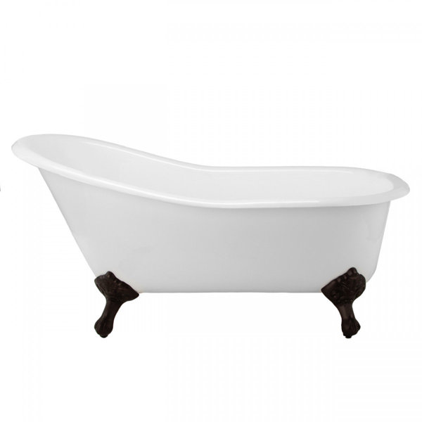 Chevington Charlotte Clawfoot Soaking Cast Iron Bathtub & Reviews Wayfair
